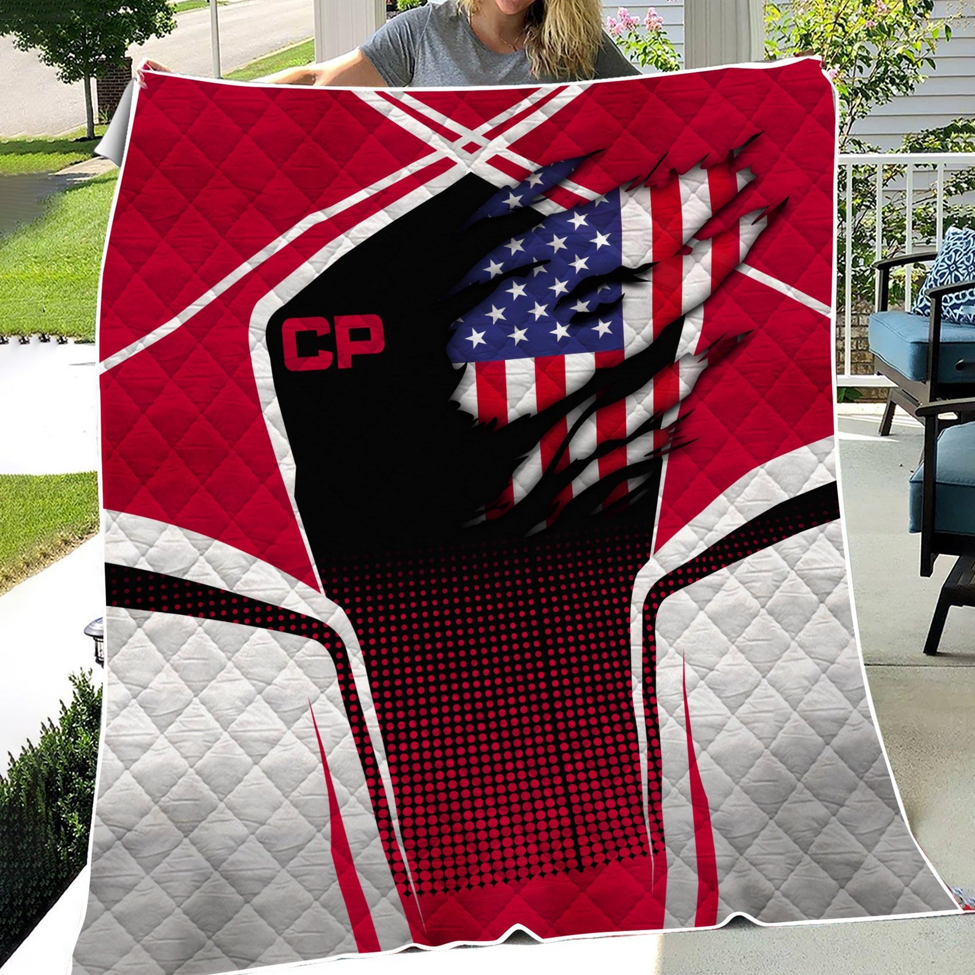Railspirit Personalized Canadian Pacific Railroad Premium Quilts American Vintage All Over Printed Premium Quilts