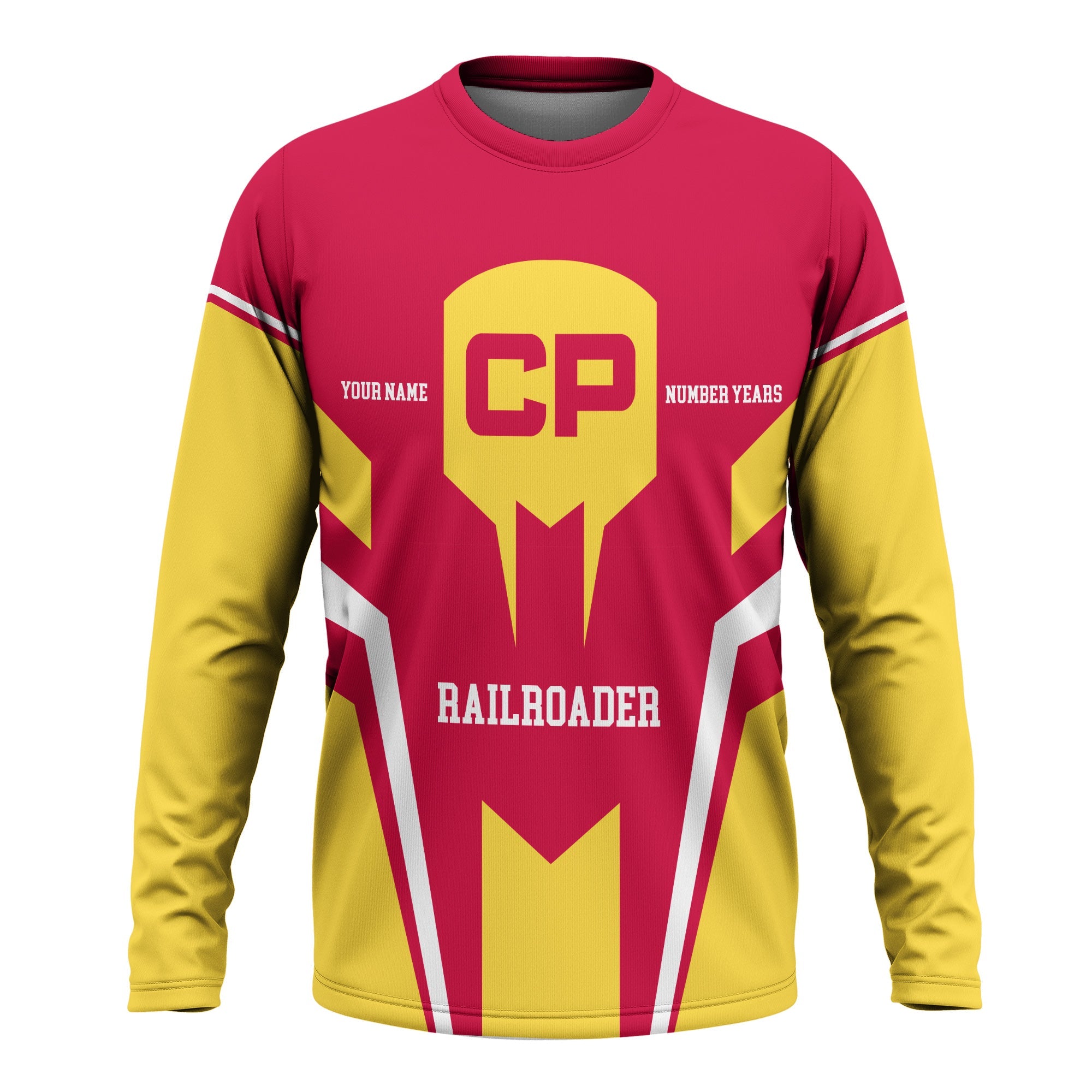 Railspirit Personalized Canadian Pacific Railroad Long Sleeve Shirt Custom Year Railroader Shirt Gift Idea For Train Lover