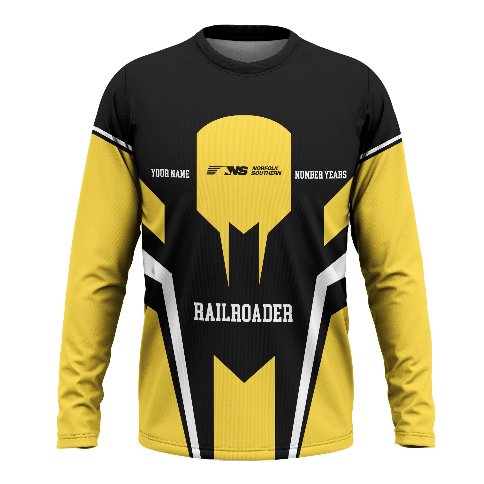 Railspirit Personalized Norfolk Southern Railway Long Sleeve Shirt Custom Year Railroader Shirt Gift Idea For Train Lover
