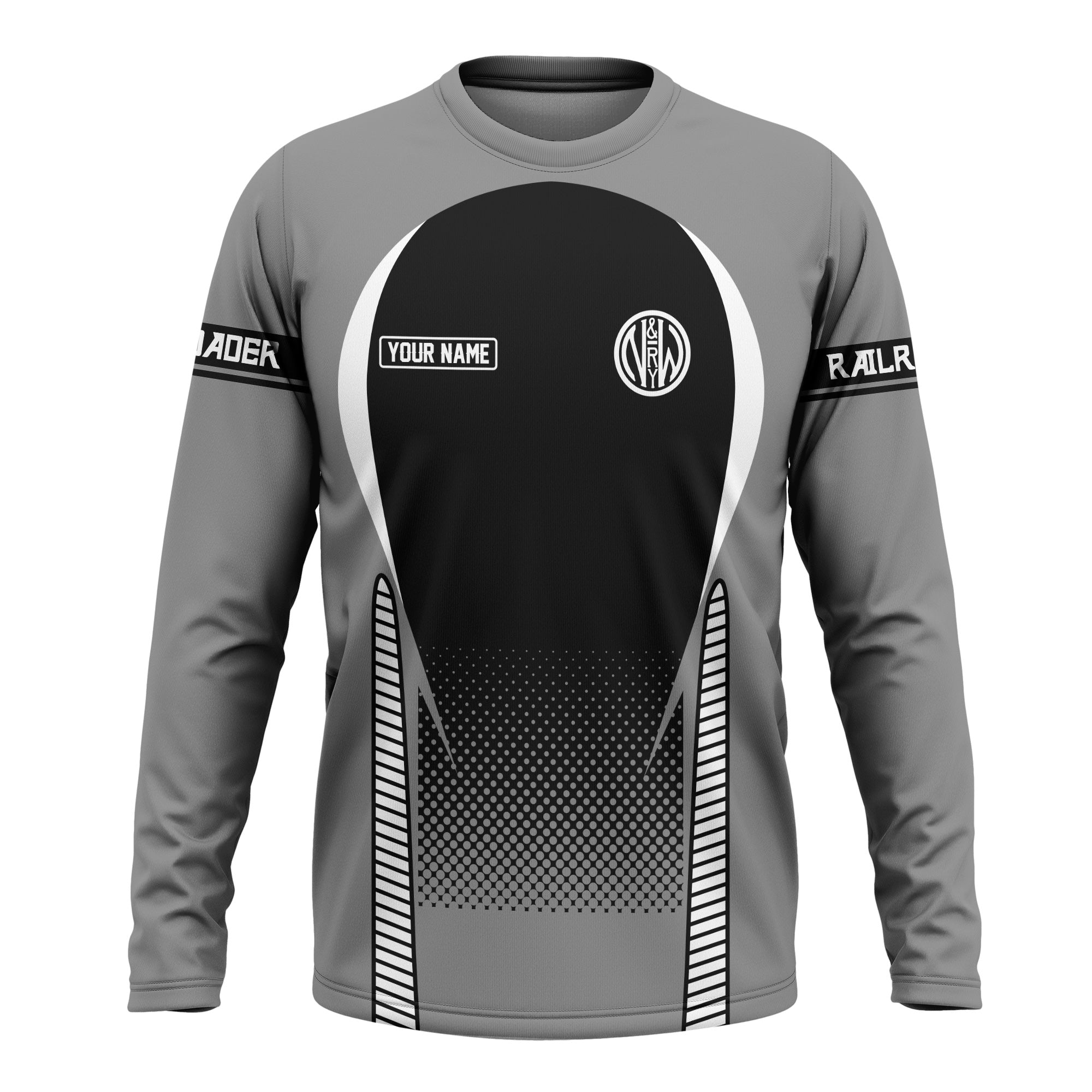 Railspirit Personalized Norfolk and Western Railway Long Sleeve Shirt N&W Stress Is Caused By Not Having Enough Trains Shirt