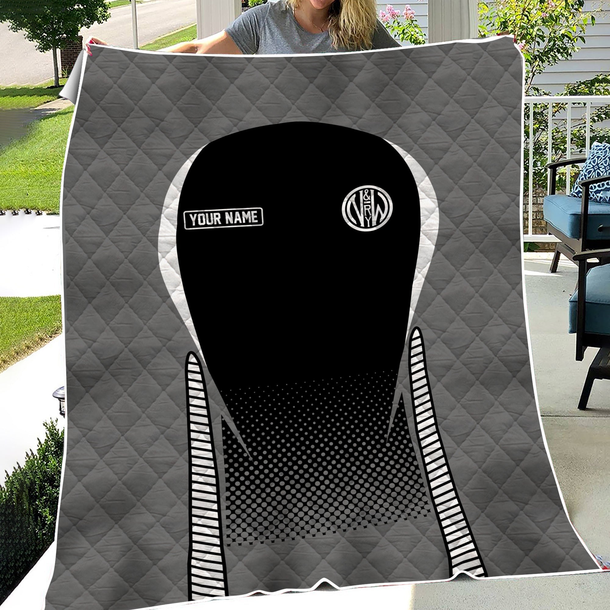 Railspirit Personalized Norfolk and Western Railway Premium Quilts N&WTrain Premium Quilts Gift Idea For Train Lover
