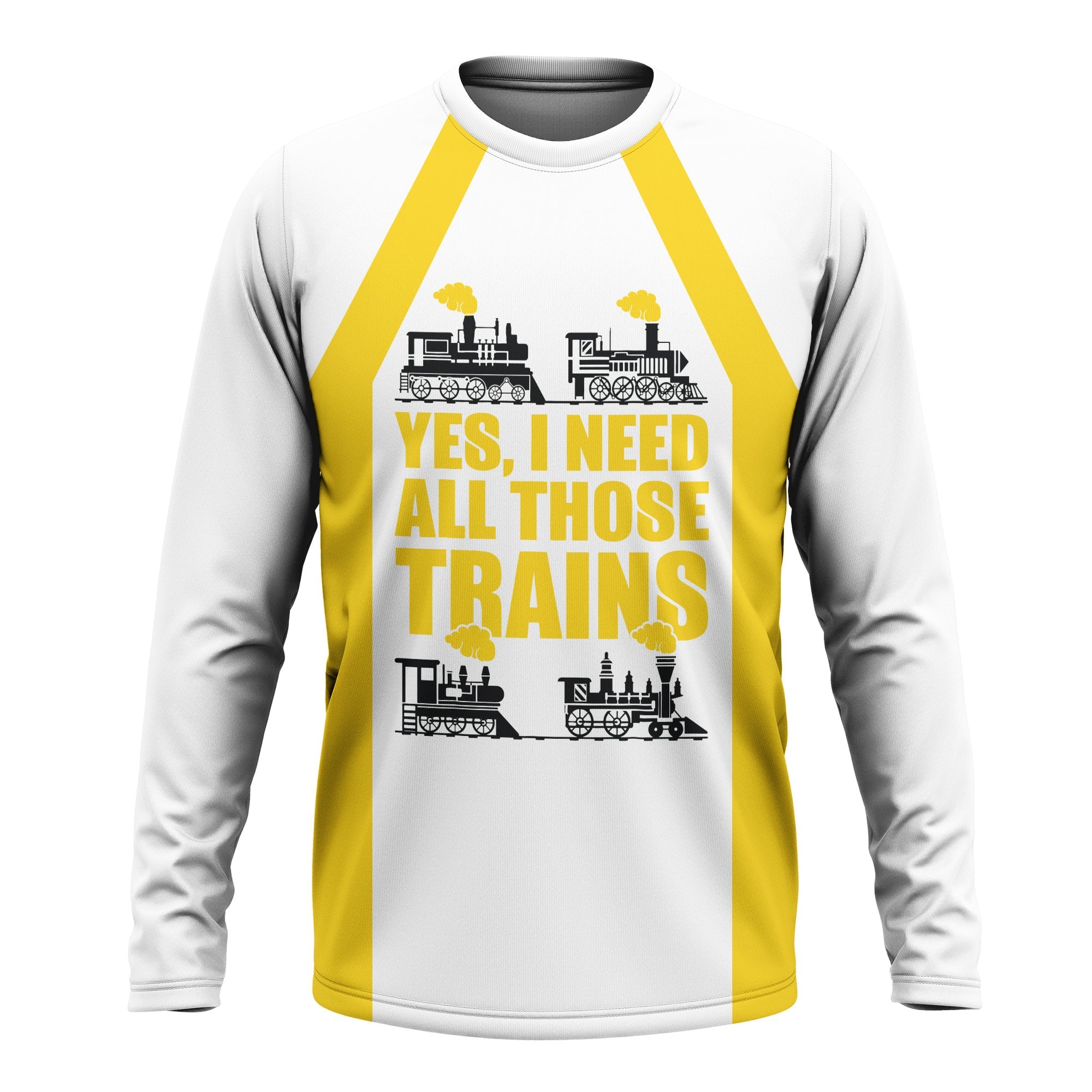 Railspirit Custom Name Central of Georgia Railway Long Sleeve Shirt Yes I Need All Those Train Printed Shirt