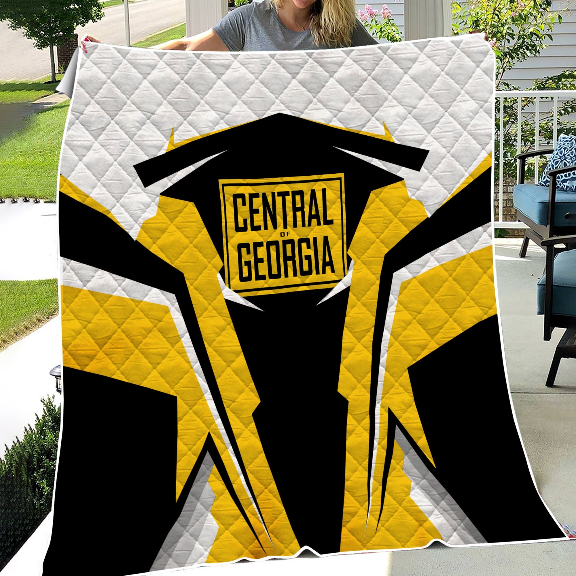 Railspirit Personalized Central of Georgia Railway Premium Quilts Strong Line Train Premium Quilts Gift Idea For Train Lover