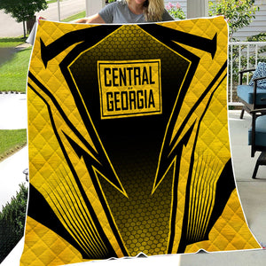 Railspirit Central of Georgia Railway Premium Quilts Lightning Graphic Style Premium Quilts Gift Idea For Train Lover