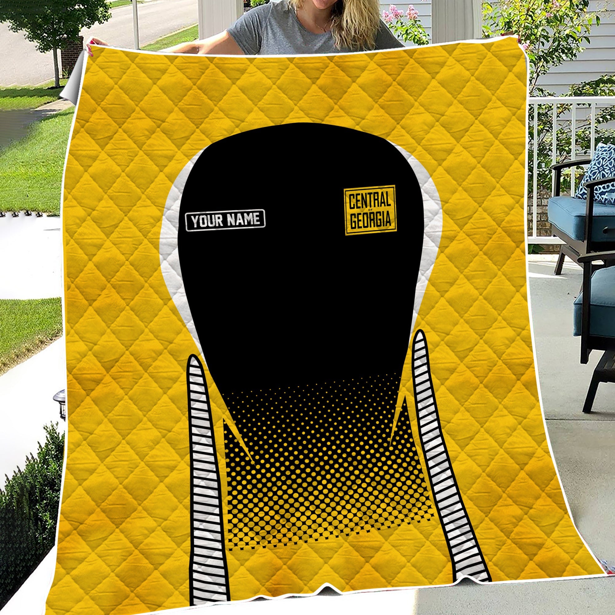 Railspirit Personalized Central of Georgia Railway Premium Quilts Train Premium Quilts Gift Idea For Train Lover