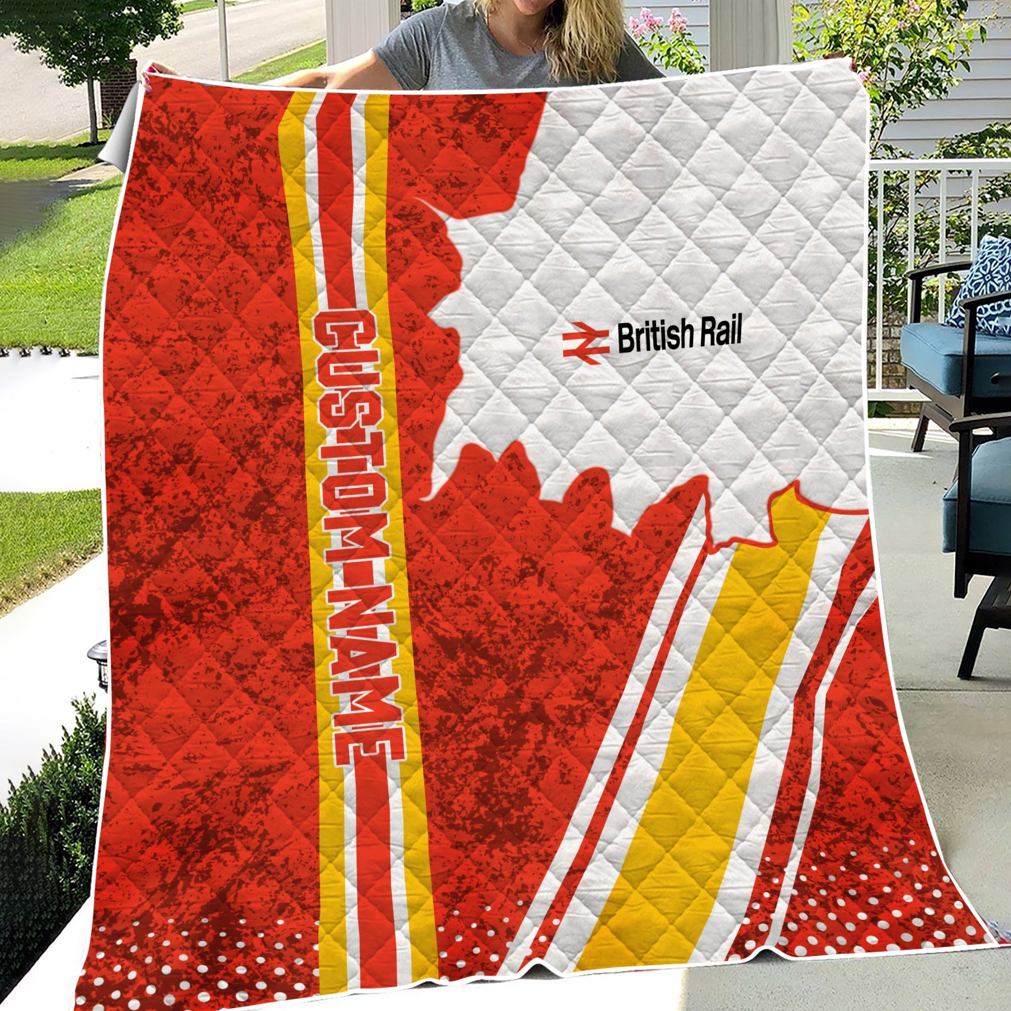 Railspirit Personalized British Railway Premium Quilts Vintage All Over Printed Premium Quilts