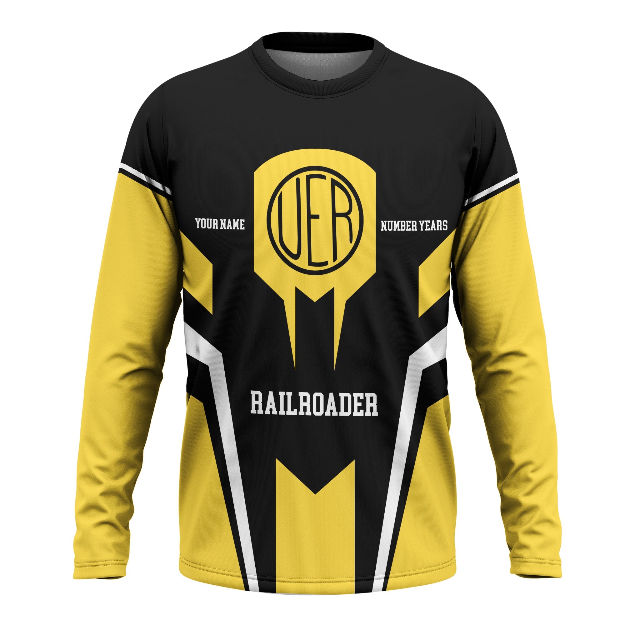 Railspirit Personalized Union Electric Railway Long Sleeve Shirt Custom Year Railroader Shirt Gift Idea For Train Lover