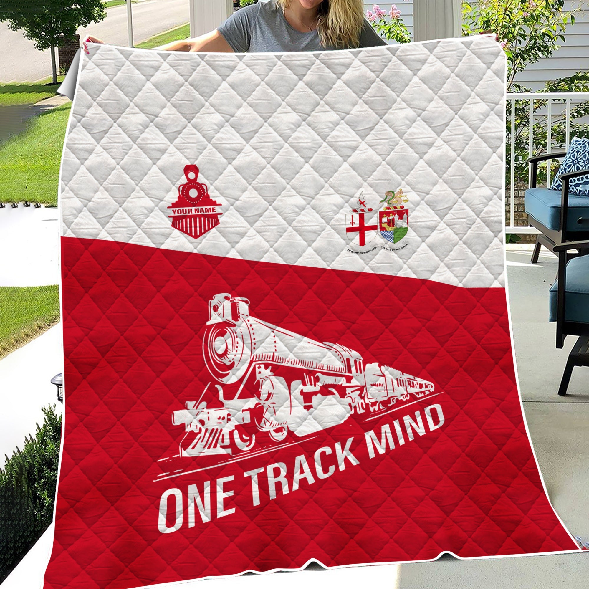 Railspirit Personalized Great Western Railway Premium Quilt One Track Mind Train Premium Quilt Gift Idea For Train Lover