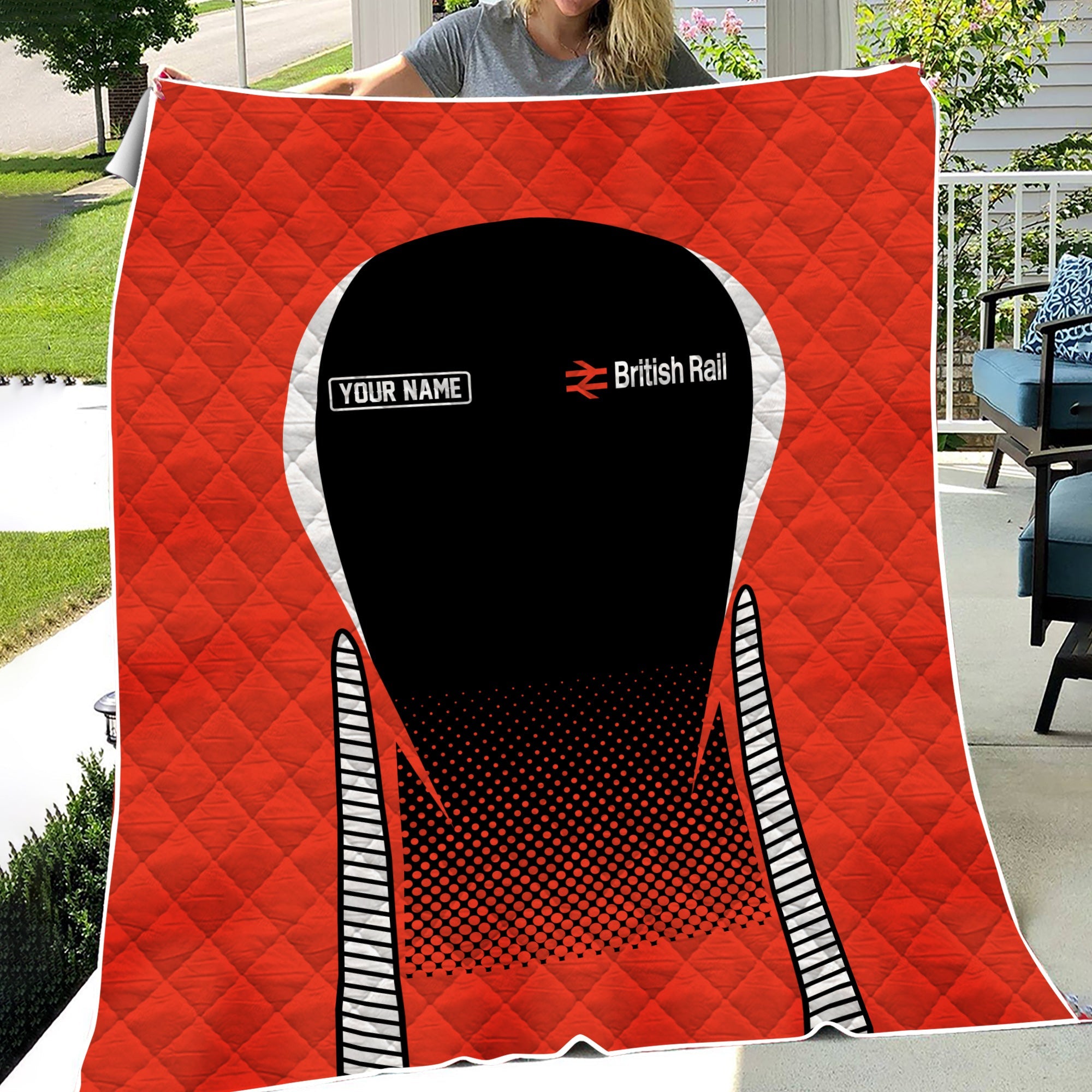 Railspirit Personalized British Railway Premium Quilts Train Premium Quilts Gift Idea For Train Lover