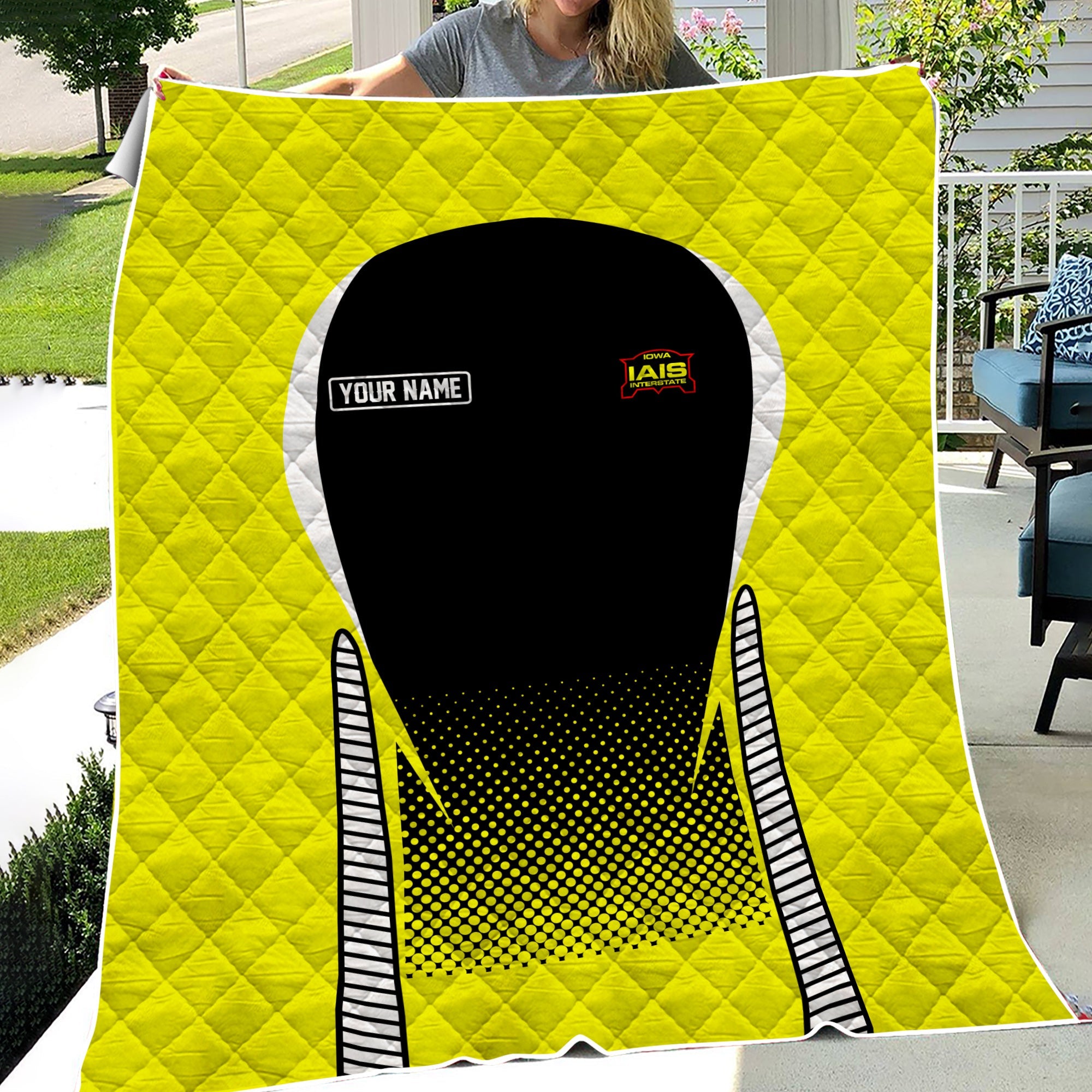 Railspirit Personalized Iowa Interstate Railroad Premium Quilts IAIS Train Premium Quilts Gift Idea For Train Lover