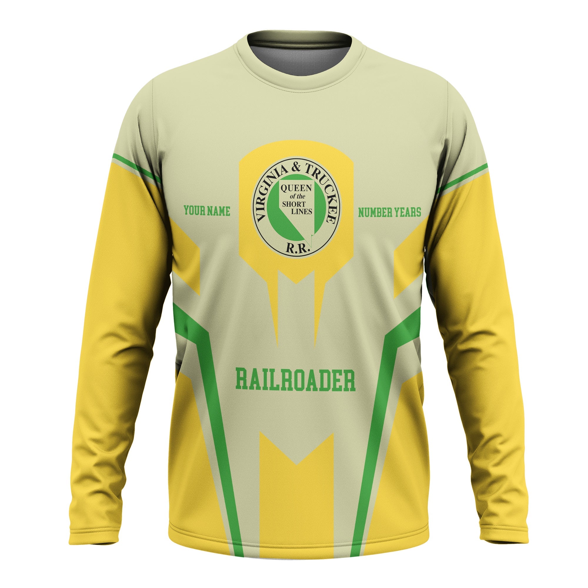 Railspirit Personalized Virginia & Truckee Railroad Long Sleeve Shirt Custom Year Railroader Shirt Gift Idea For Train Lover