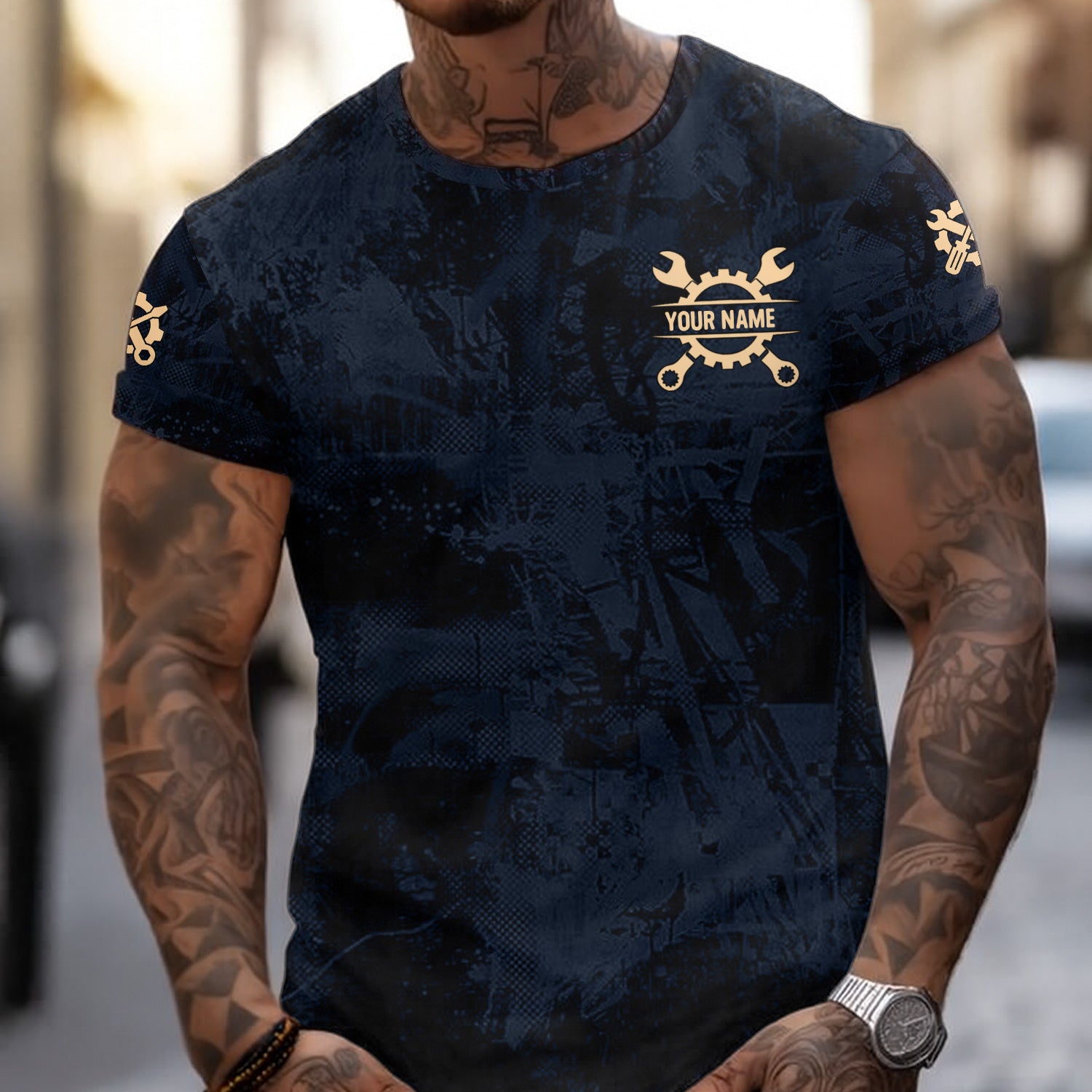 Custom Name Funny Skull Mechanic Shirt High School Dropout Fixing What Your Bachelor's Degree Couldn't Design Gift For Mechanic Lover