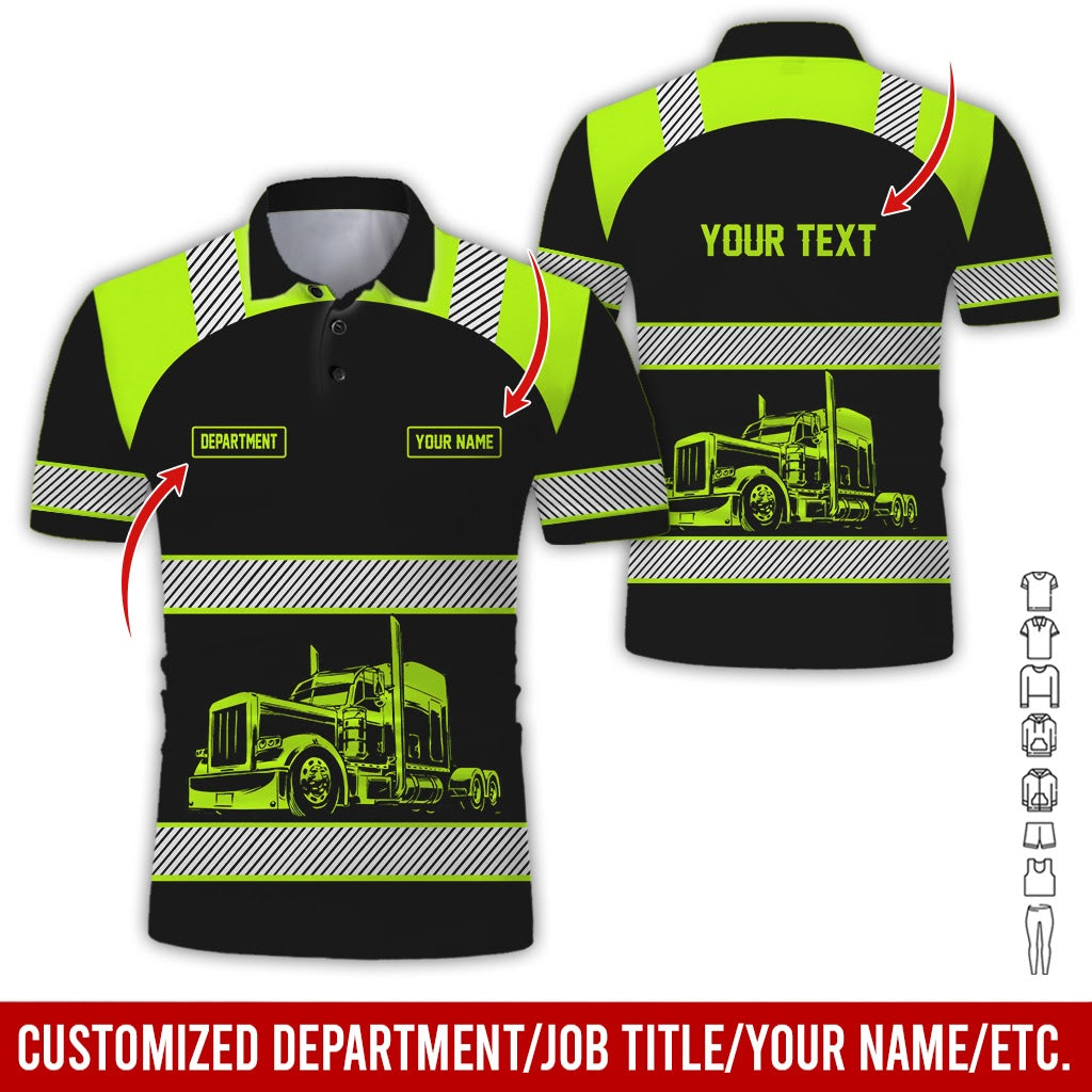 Customized Text Truck Driver Printed Clothes, Personalized Gear