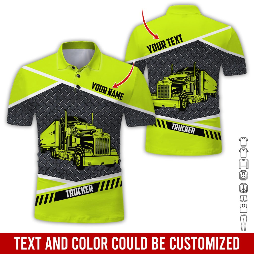 Customized Text Semi Truck Uniform Clothes, Custom Name Trucker Apparel