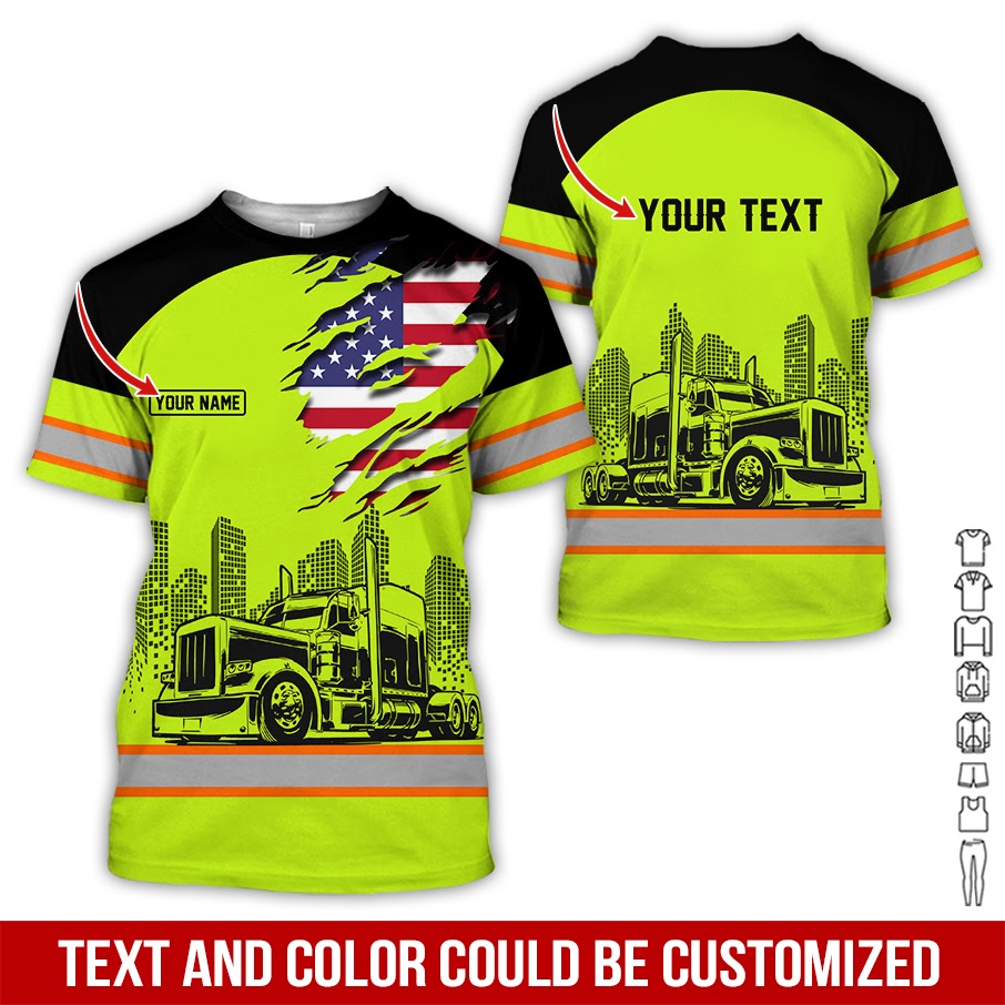 Custom Name Proud Truck Driver Uniform, Personalized Gear for Professional Drivers