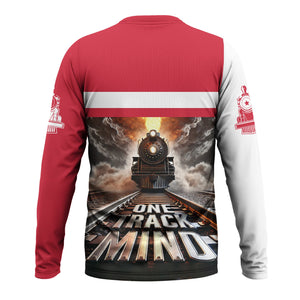 Railspirit Personalized Canadian Pacific Kansas City Long Sleeve Shirt One Track Mind CPKC Train Printed Shirt