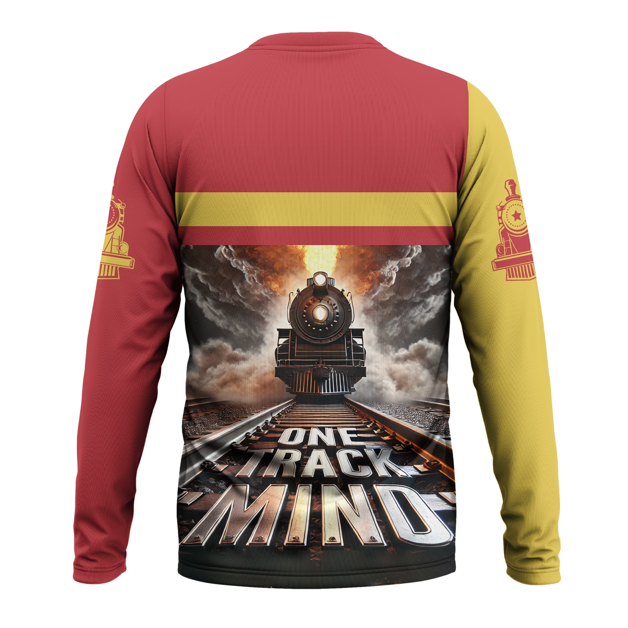 Railspirit Personalized Florida East Coast Railway Long Sleeve Shirt One Track Mind Train Printed Shirt