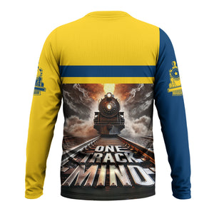 Railspirit Personalized Alaska Railroad Long Sleeve Shirt One Track Mind Train Printed Shirt