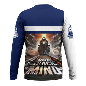 Railspirit Personalized Baltimore and Ohio Railroad Long Sleeve Shirt One Track Mind B&O Train Printed Shirt