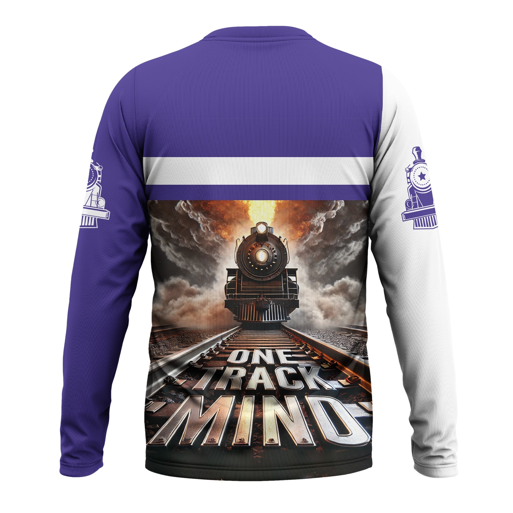 Railspirit Personalized Southern Pacific Railroad Long Sleeve Shirt One Track Mind Train Printed Shirt