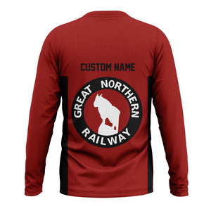 Railspirit Custom Name Great Northern Railway Long Sleeve Shirt Yes I Need All Those Train GNR Printed Shirt