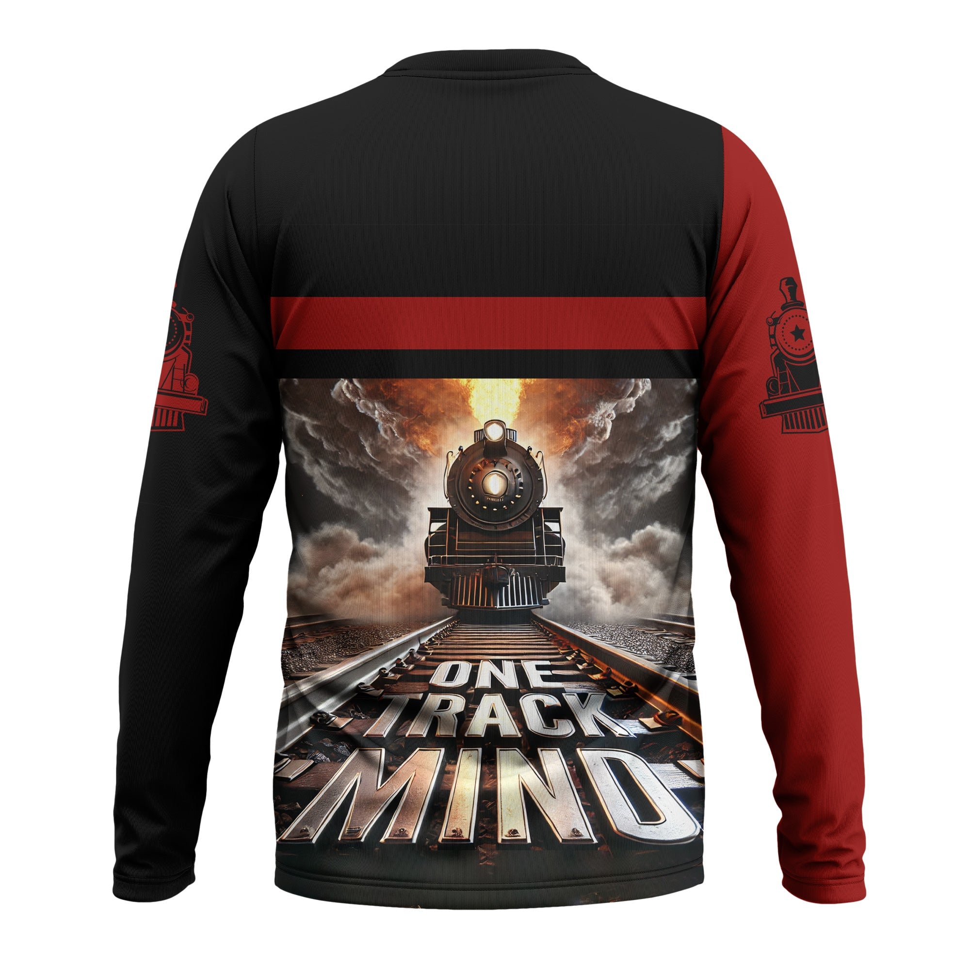 Railspirit Personalized Great Northern Railway Long Sleeve Shirt One Track Mind GNR Train Printed Shirt