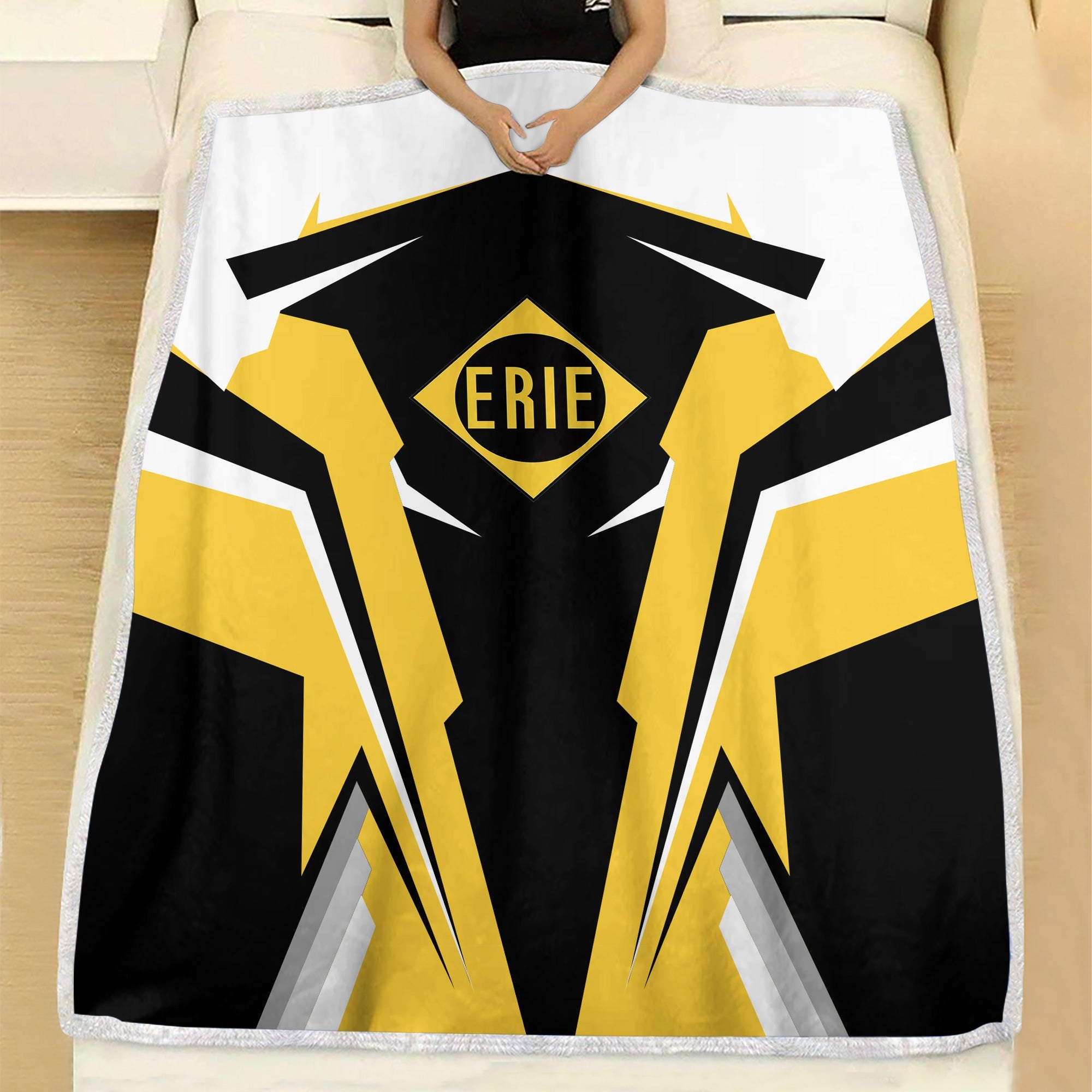 Railspirit Personalized Erie Railroad Blanket Strong Line Train Blanket Gift Idea For Train Lover