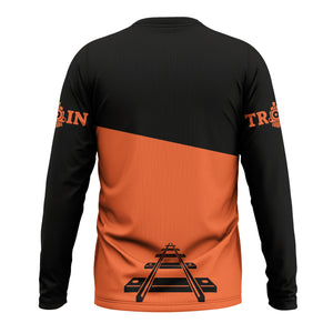 Railspirit Custom Name Illinois Central Railroad Long Sleeve Shirt One Track Mind Printed Shirt