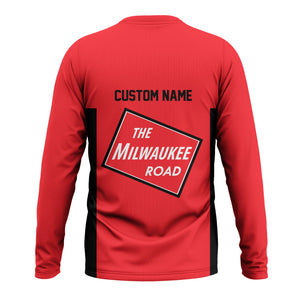 Railspirit Custom Name Chicago, Milwaukee, St. Paul and Pacific Railroad Long Sleeve Shirt Yes I Need All Those Train Milwaukee Road Printed Shirt