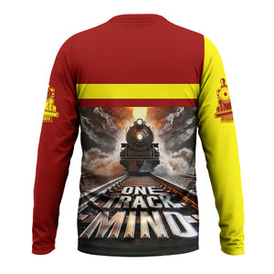 Railspirit Personalized Denver and Rio Grande Western Railroad Long Sleeve Shirt One Track Mind Train Printed Shirt