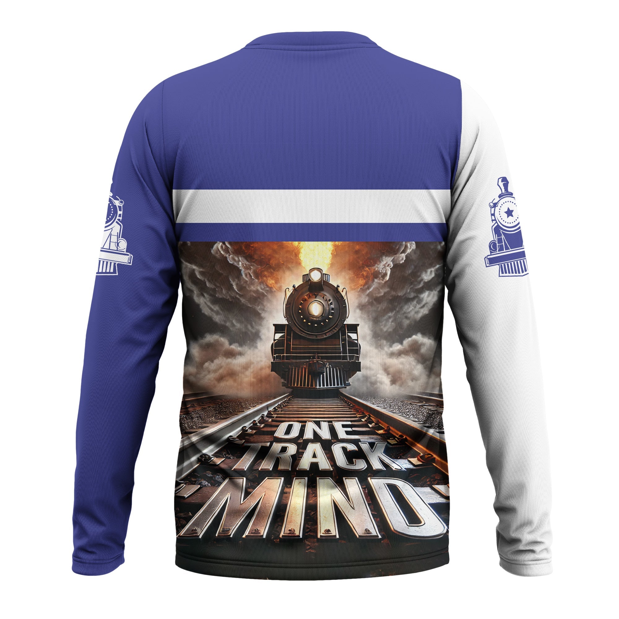 Railspirit Personalized New York, Chicago and St. Louis Railroad Long Sleeve Shirt One Track Mind Nickel Plate Road Train Printed Shirt