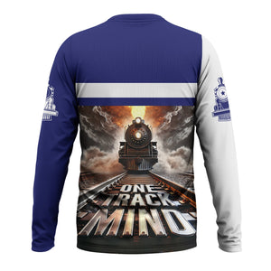 Railspirit Personalized B&O Great States Railroad Long Sleeve Shirt One Track Mind Train Printed Shirt