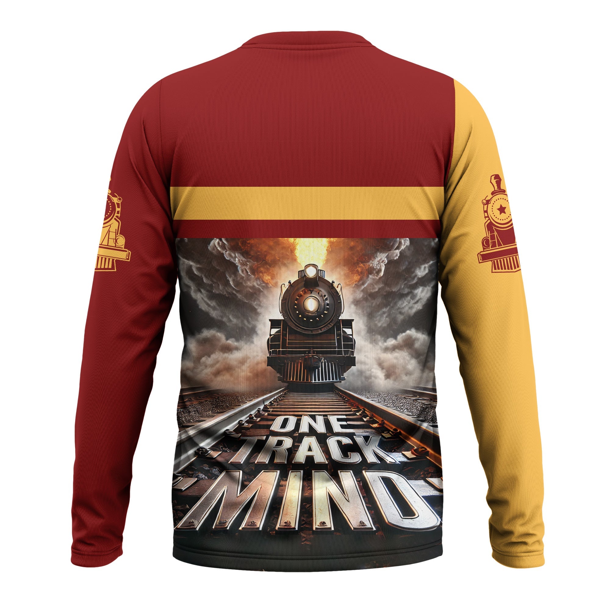 Railspirit Personalized Duluth, Missabe, & Iron Range Railroad Long Sleeve Shirt One Track Mind Train Printed Shirt