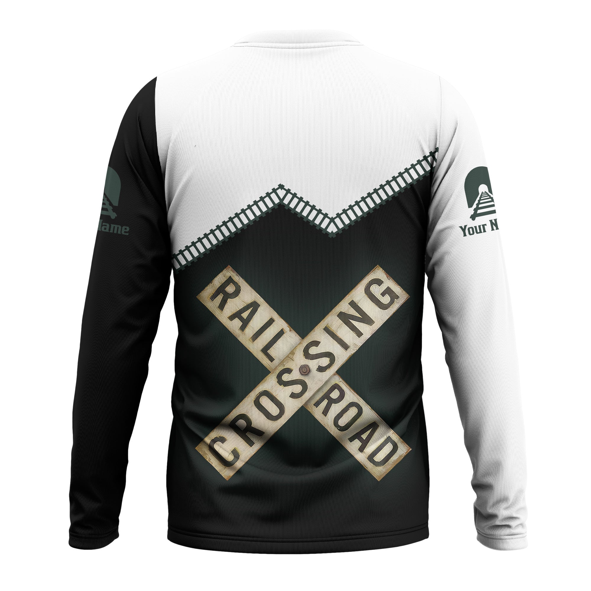 Railspirit Personalized Youngstown & Southern Railroad Long Sleeve Shirt Railroad Crossing Printed Train Track Shirt