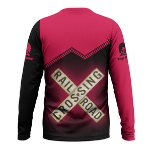 Railspirit Personalized Durango And Silverton Narrow Gauge Railroad Long Sleeve Shirt Railroad Crossing Printed Train Track Shirt