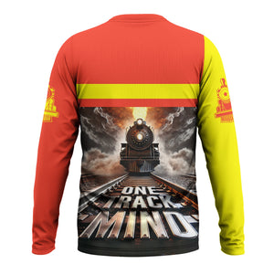 Railspirit Personalized Strasburg Railroad Long Sleeve Shirt One Track Mind Train Printed Shirt