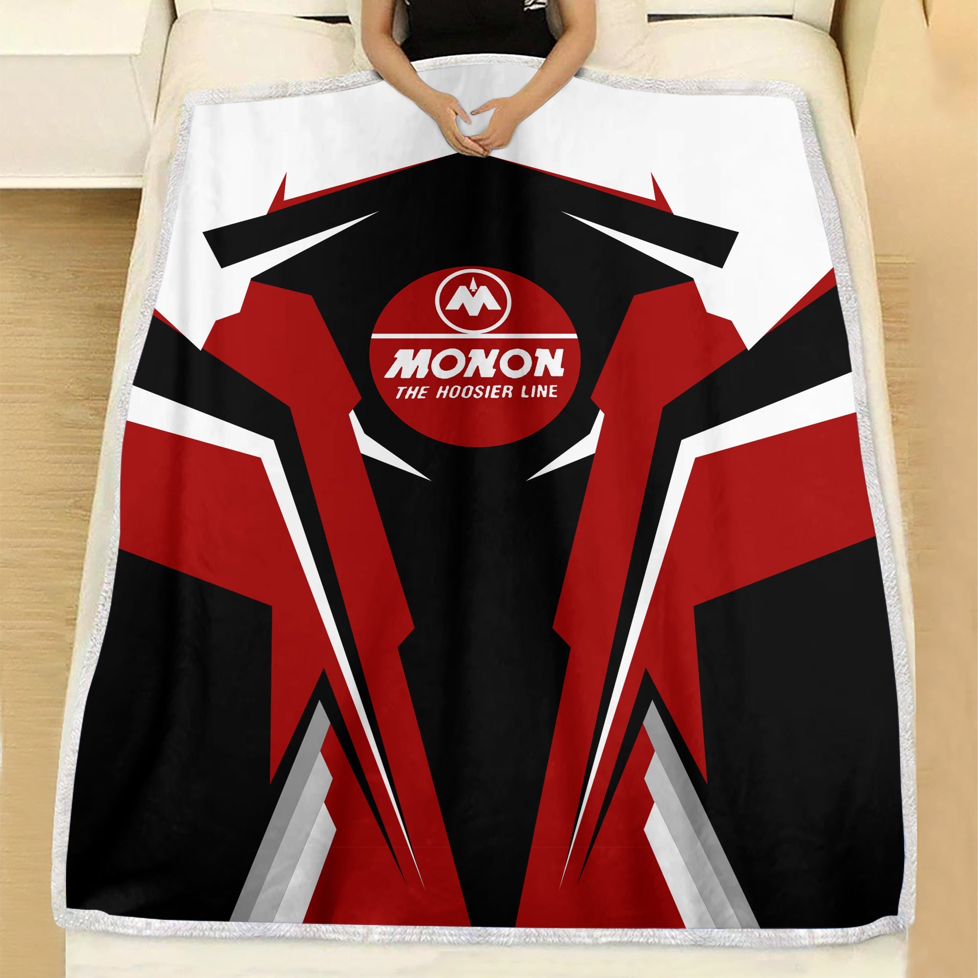 Railspirit Personalized Monon Railroad Blanket Strong Line Train Blanket Gift Idea For Train Lover