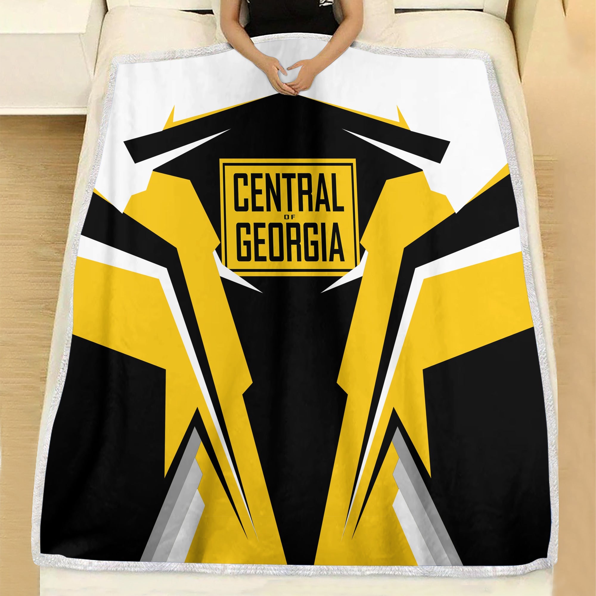 Railspirit Personalized Central of Georgia Railway Blanket Strong Line Train Blanket Gift Idea For Train Lover