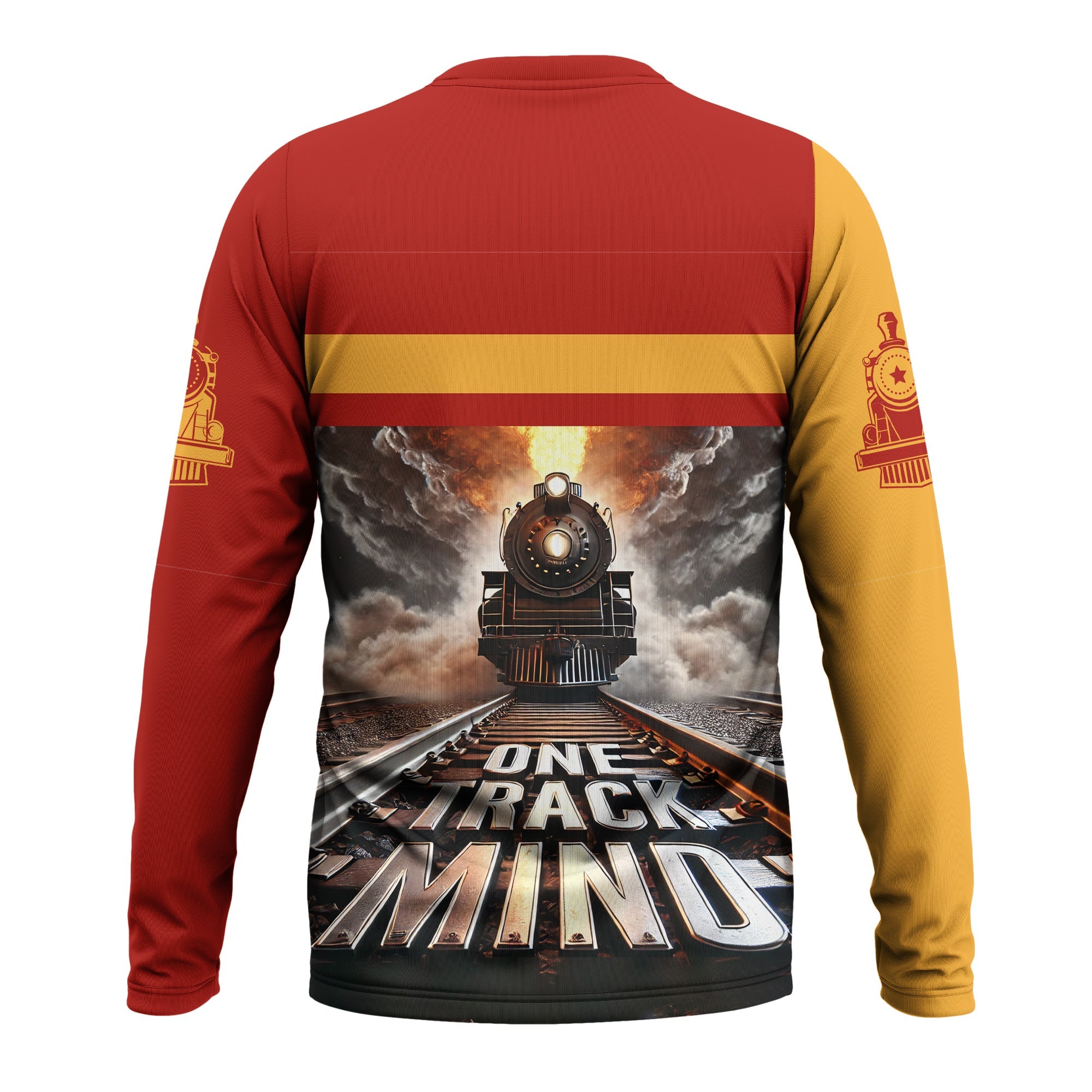 Railspirit Personalized Chicago South Shore and South Bend Railroad Long Sleeve Shirt One Track Mind Train Printed Shirt