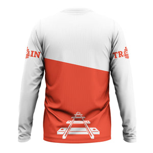 Railspirit Custom Name Bristish Railway Long Sleeve Shirt One Track Mind Printed Shirt