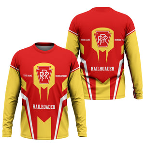 Railspirit Personalized Pennsylvania Railroad Long Sleeve Shirt Custom Year Railroader Shirt Gift Idea For Train Lover