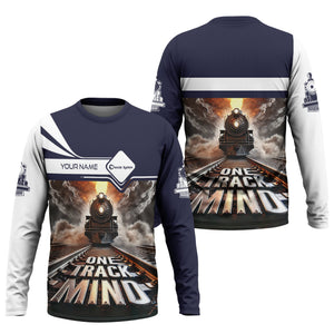 Railspirit Personalized Chessie System Railroad Long Sleeve Shirt One Track Mind Train Printed Shirt