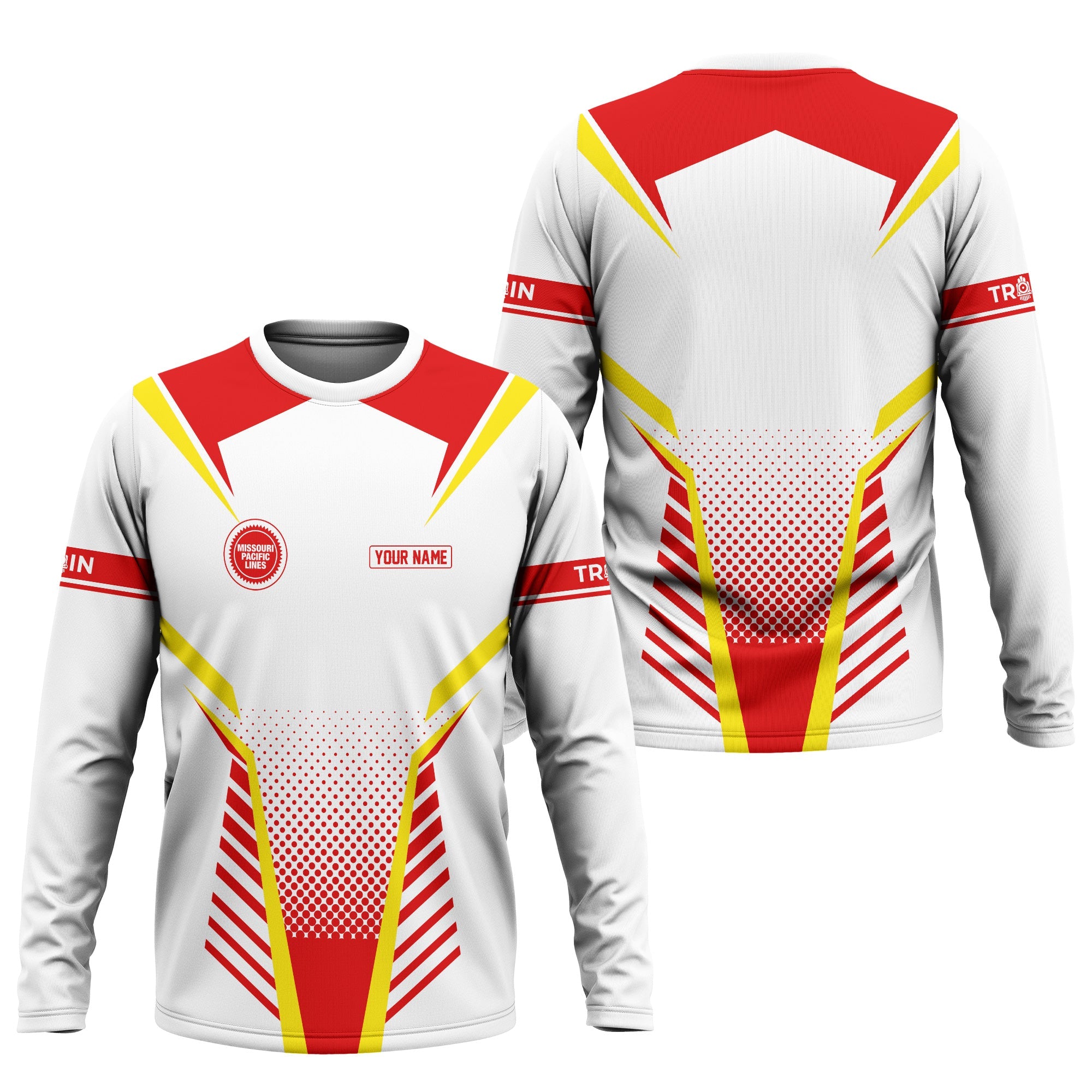 Railspirit Personalized Missouri Pacific Railroad Long Sleeve Shirt Unisex Train Shirt All Over Print