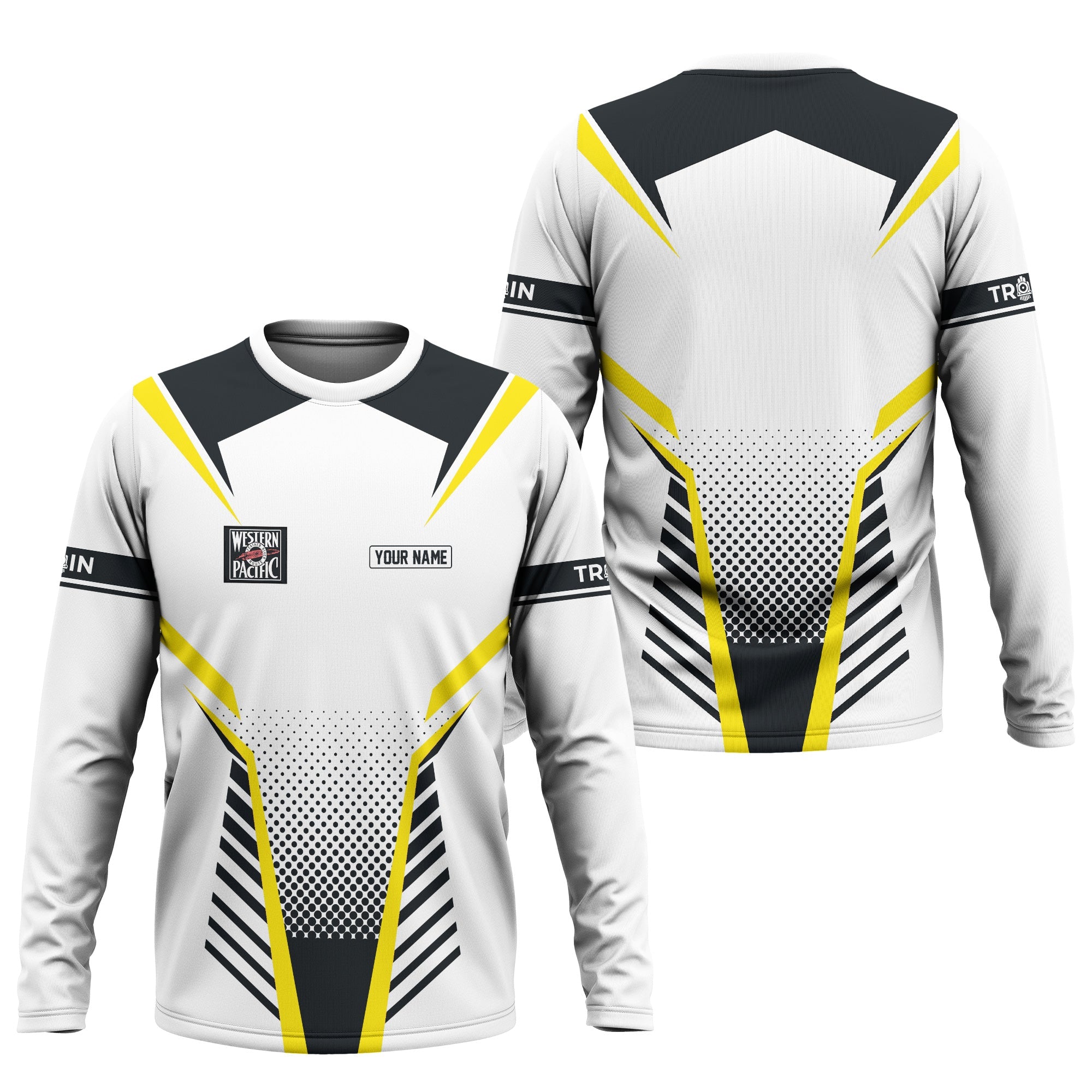 Railspirit Personalized Western Pacific Railroad Long Sleeve Shirt Unisex Train Shirt All Over Print