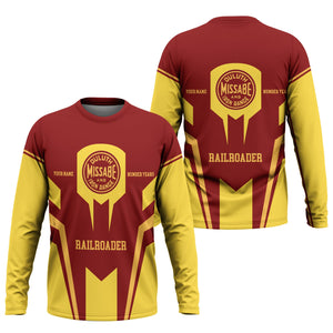 Railspirit Personalized Duluth, Missabe, & Iron Range Railroad Long Sleeve Shirt Custom Year Railroader Shirt Gift Idea For Train Lover