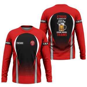 Railspirit Personalized The Chief Santa Fe Railroad Long Sleeve Shirt Train Long Sleeve Shirt Gift Idea For Train Lover