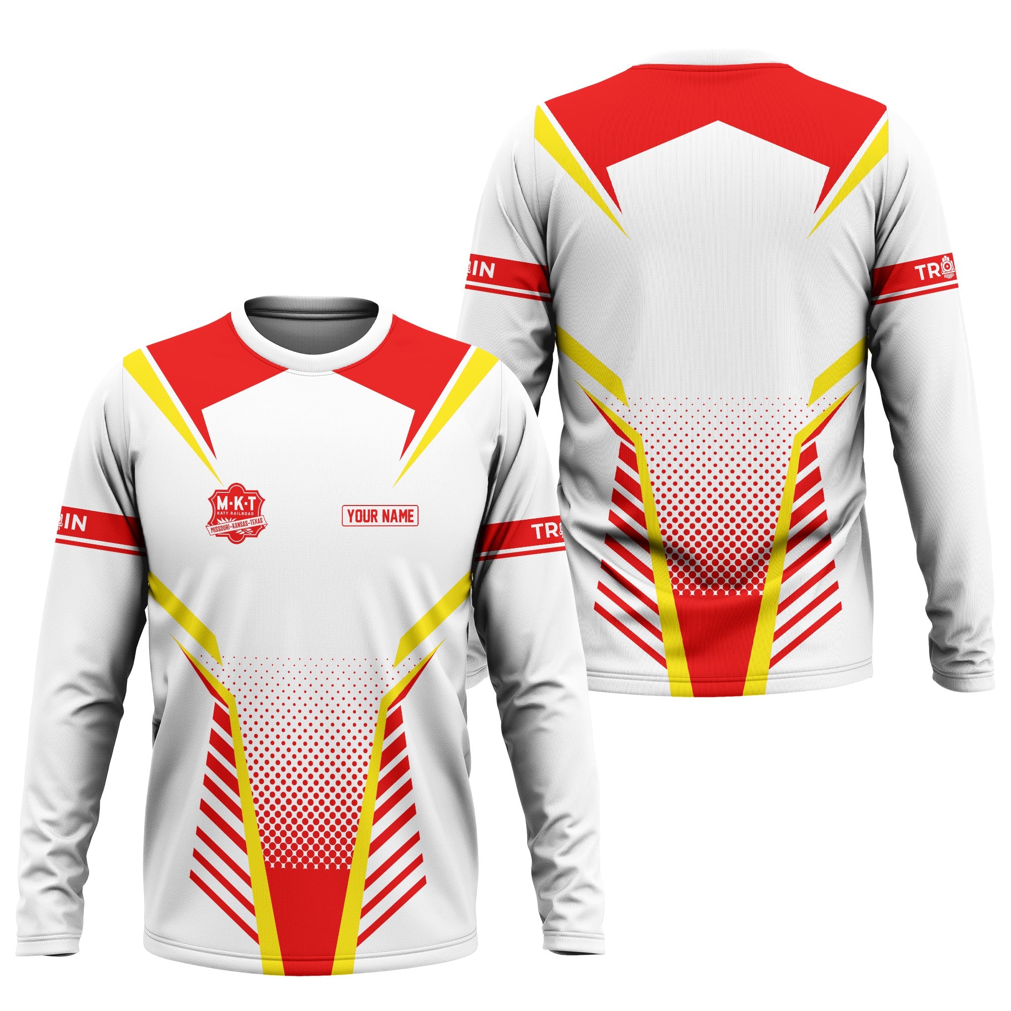 Railspirit Personalized Katy Railroad Long Sleeve Shirt Unisex Train Shirt All Over Print