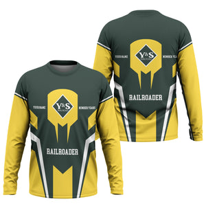 Railspirit Personalized Youngstown & Southern Railroad Long Sleeve Shirt Custom Year Railroader Shirt Gift Idea For Train Lover