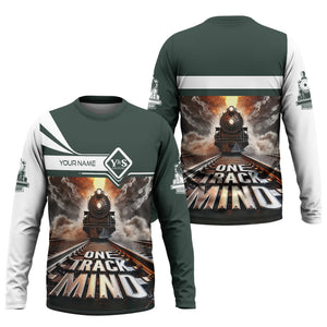 Railspirit Personalized Youngstown & Southern Railroad Long Sleeve Shirt One Track Mind Train Printed Shirt