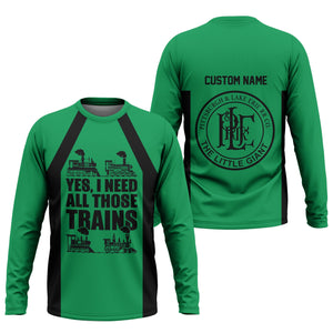 Railspirit Custom Name Pittsburgh And Lake Erie Railroad Long Sleeve Shirt Yes I Need All Those Train Printed Shirt